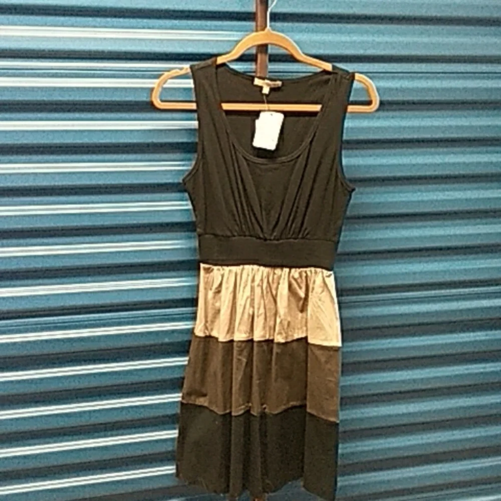 BeBop Black knit/Camouflage cotton skirt Dress - Picture 1 of 2